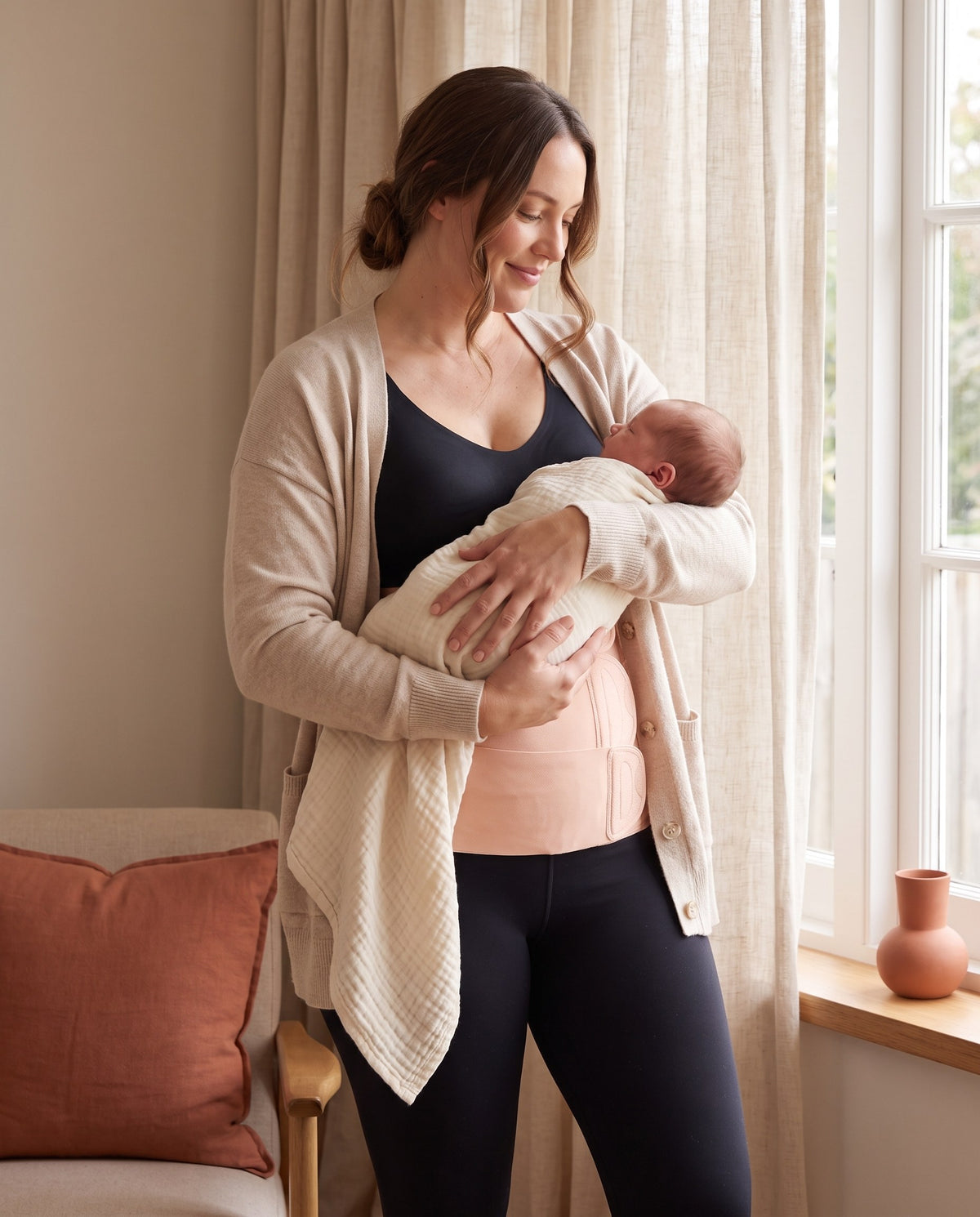 Ceinture post-partum ajustable à 3 rabats